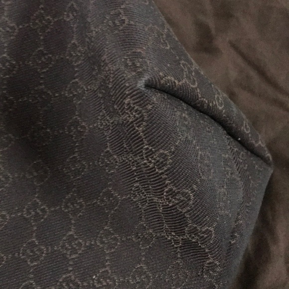 Gucci Bamboo Tassel Black/Brown Canvas Tote Bag - Picture 8 of 9